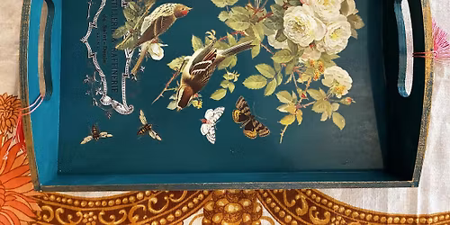Sip and Create: Floral Tray Experience with Paint and Transfers