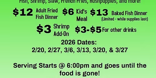 Lent 2026 Fish Fry