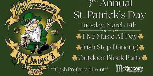 3rd Annual St. Patrick's Day