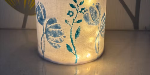 Block print lantern workshop