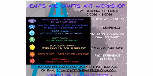 Hearts & Crafts Art Workshop | Feb\u2013Aug 2026