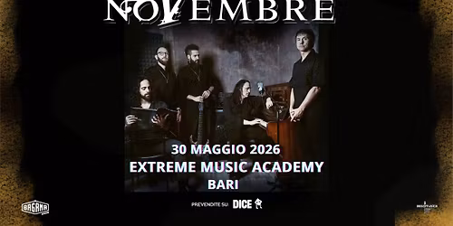 NOVEMBRE \u2013 Italian Tour 2026 | Live @ Extreme Music Academy | Bari