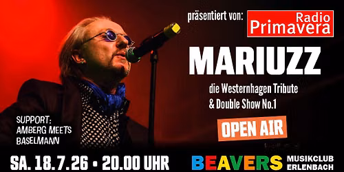 MARIUZZ | Marius M\u00fcller Westernhagen tribute | OPEN AIR | BEAVERS Musikclub | Erlenbach am Main