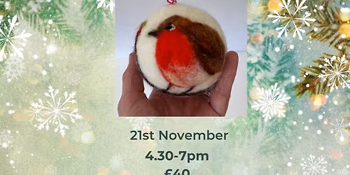 Felting by firelight 