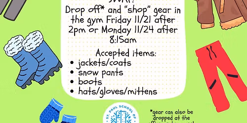 Winter Gear Swap - During Conferences