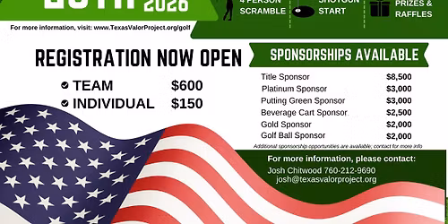 Texas Valor Project Inaugural Golf Tournament 
