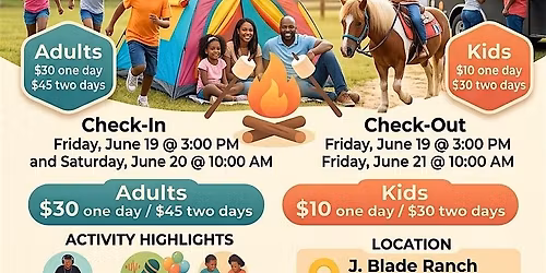 Juneteenth Family & Friends Camp Out VENDOR SIGN-UP
