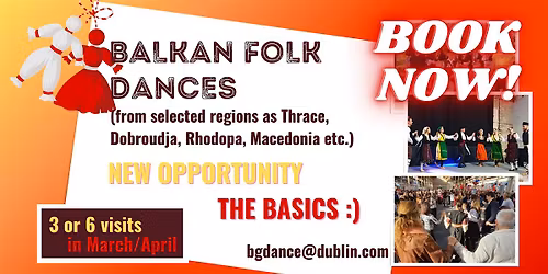 Balkan folk dances in Dublin - The basics. No partner required.