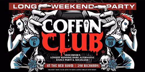 COFFIN CLUB - Sept 6 @ The Red Room - GET TICKETS
