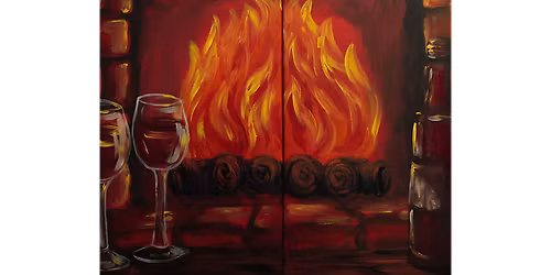 Cozy Fireplace to Keep the Heart Warm - Paint and Sip in Orlando | Classpop!\u2122