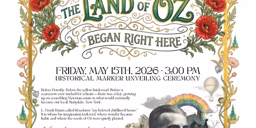 NYS Historical Marker for L. Frank Baum (author of The Wonderful Wizard of Oz)