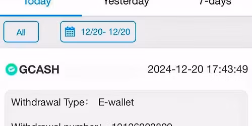 Withdrawal Record Today
