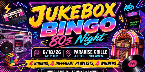 Puzzles' Jukebox Bingo (80s Night) @ Paradise Grille