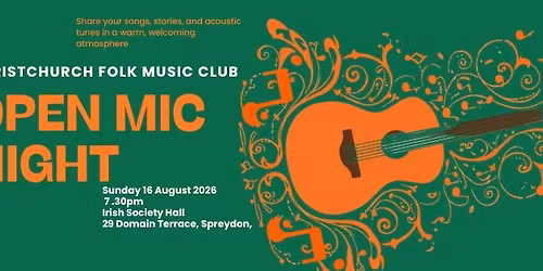 Open Mic Night - 16 August 2026