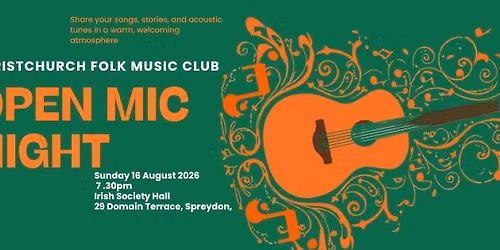 Open Mic Night - 16 August 2026