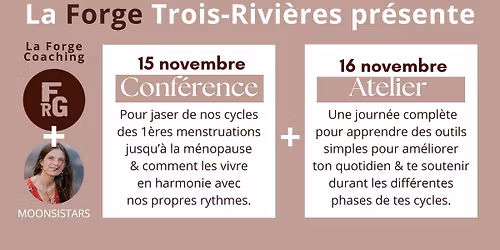 Sant\u00e9 et Cycles F\u00e9minins : Conf\u00e9rence et Atelier