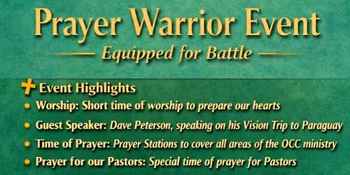 Prayer Warrior Event - Equipped for Battle