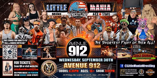 Griffith, IN -  Little Mania Mini Wrestling @ Avenue 912