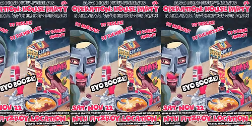 SGF presents OPERATION: HOUSE PARTY #2 - A D.I.Y. \/ B.Y.O '88-'03 HIP HOP DANCE
