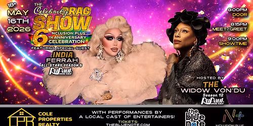 Nclusion Plus Presents: The Celebrity Drag Show ft. India Ferrah at The Blue Note