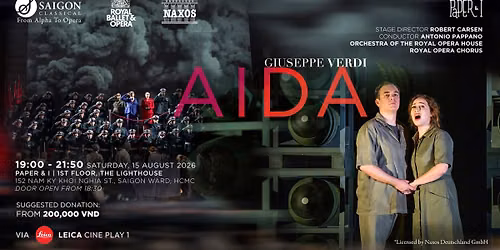 Evening Opera Screening: #35 A\u00cfDA Giuseppe Verdi, Royal Opera (19:00, 15.08.2026) 