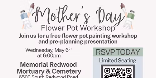 Redwood Mother's Day Flower Pot Workshop