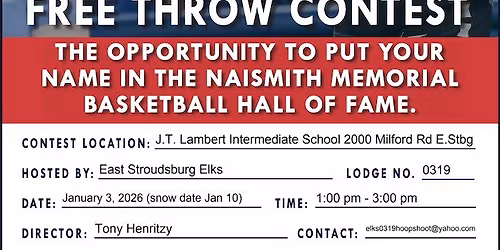 East Stroudsburg Elk's Hoop Shoot contest
