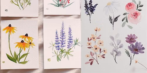 Hello Sunshine pop up art class - BYOB Watercolor cards painting