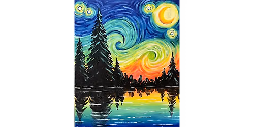 Starry Night Lake View - Paint and Sip in Chicago | Classpop!\u2122