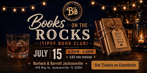 Books on the Rocks: Tipsy Book Club \u2014 July 15