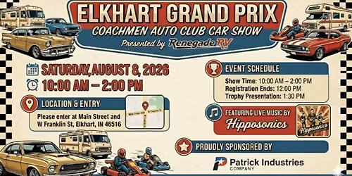 Elkhart Grand Prix Coachmen Auto Club car show 