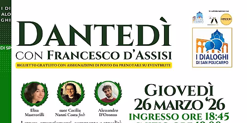 Danted\u00ec 2026 con Francesco d'Assisi