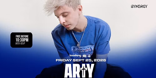Arty - Free before 10:30pm w\/ RSVP - The Palace Theatre