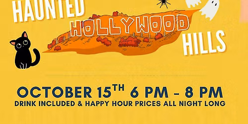 SPOOKY HOLLYWOOD HILLS HALLOWEEN THEMED HAPPY HOUR PAINT AND SIP