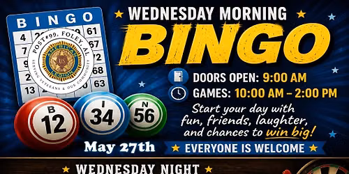 Bingo, Burgers & Karaoke @ American Legion Post 99, Foley, AL