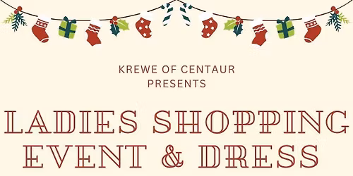 Annual Ladies Shopping Event and Dress Sale 