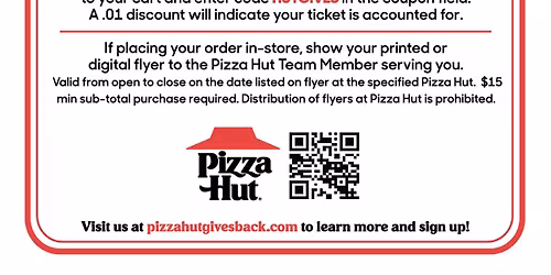 SU Fundraiser: Pizza Hut Spirit Night