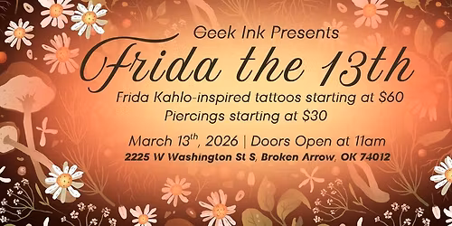 Frida the 13th at Geek Ink Tattoos & Piercings!
