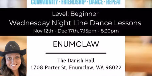 Wednesday Night 'Beginner' Line Dance Lessons in Enumclaw