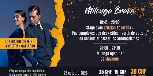 Milonga Brava avec Lorena Goldestein & Cristian Gallardo