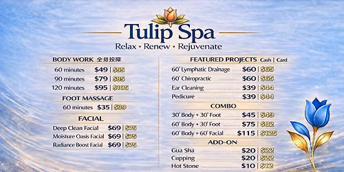 Follow us and receive a complimentary $10 discount on your first visit. 