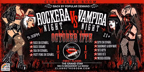 Club Retro Boom Presents "ROCKERA NIGHT vs VAMPIRA NIGHT" in Chinatown LA