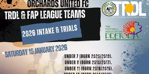 Orchards United FC 2026 Intake and Trials