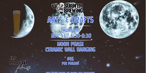 Arts & Drafts Moon Phase Ceramic Wall Hanging