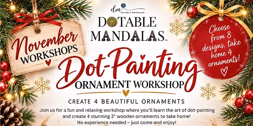 Halifax-Holiday Wooden Ornament Dot-Painting Workshop