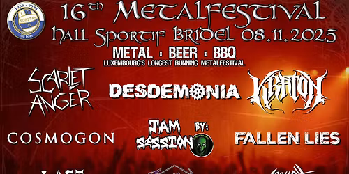 Metalfestival Kopstal 2025 - Hall Sportif Bridel