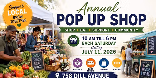 \ud83d\udecd\ufe0f Annual Pop Up Shop! \ud83c\udf3f\ud83c\udf54