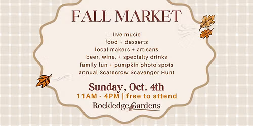 Fall Market at Rockledge Gardens