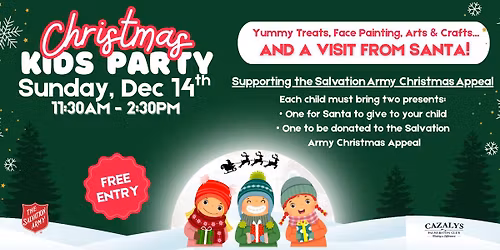 Annual Kids Christmas Party at Cazalys