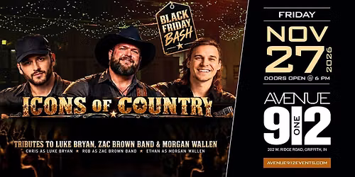 ICONS OF COUNTRY - Tributes to Morgan Wallen, Luke Bryan & Zac Brown Band